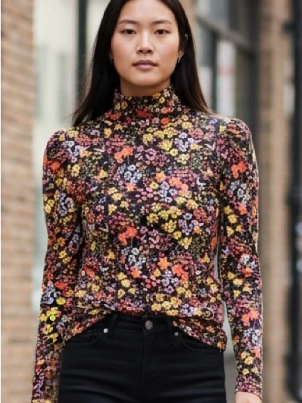 Free People black turtleneck